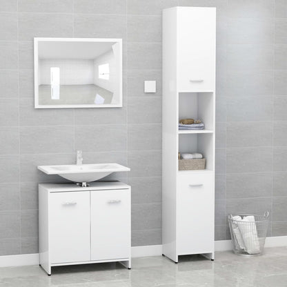 Set Mobili Da Bagno 3 Pz In Legno Multistrato