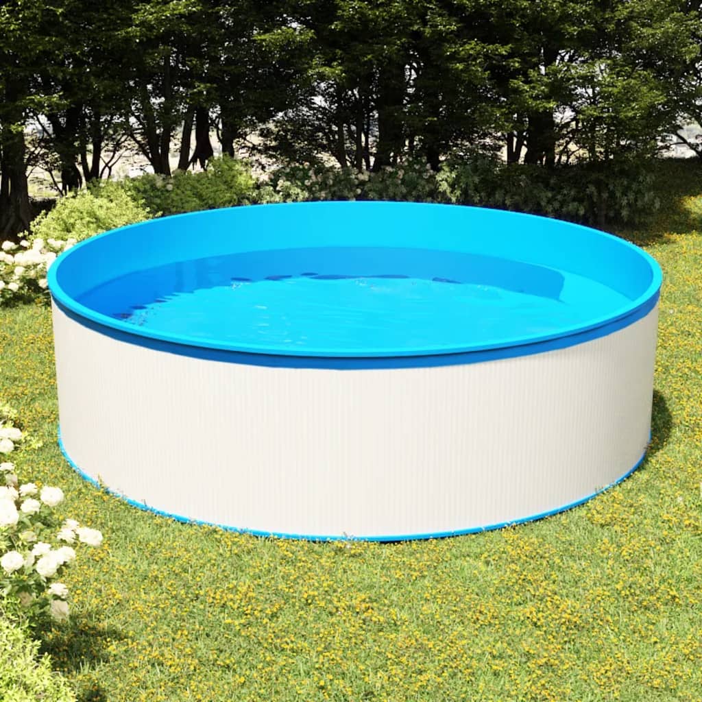 Piscina Fuori Terra 350X90 Cm Bianca