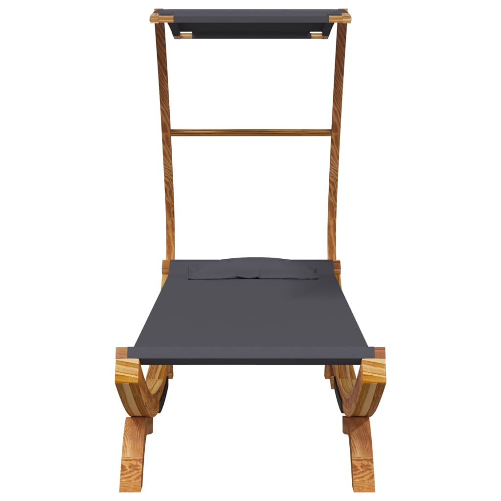 Lettino Con Tettuccio In Legno Curvato
