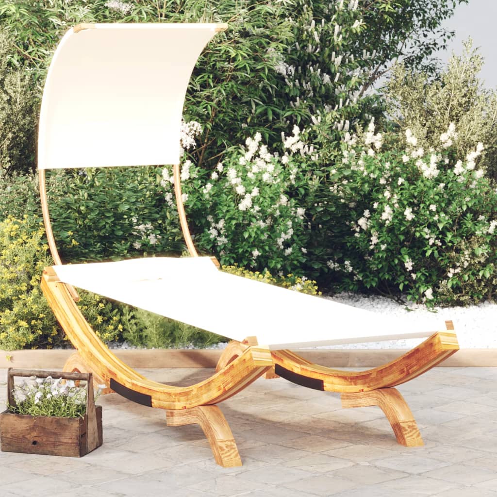 Lettino Con Tettuccio In Legno Curvato