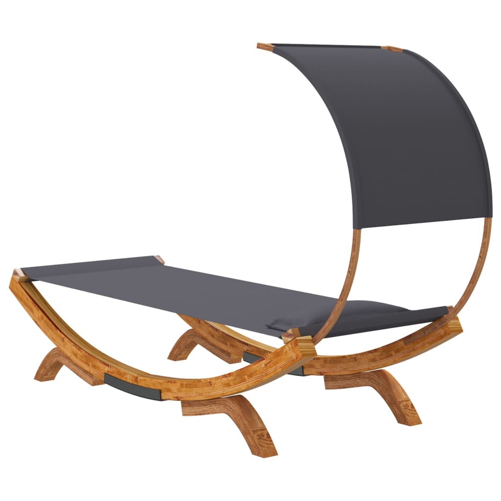 Lettino Con Tettuccio In Legno Curvato