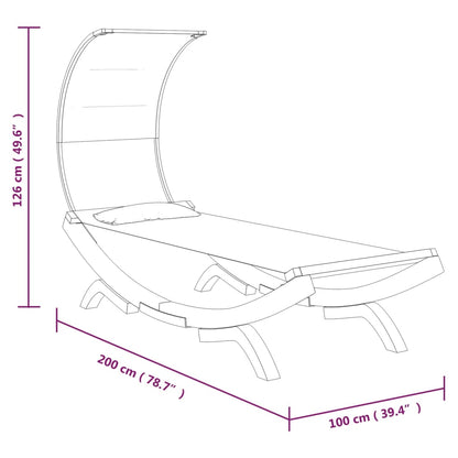 Lettino Con Tettuccio In Legno Curvato