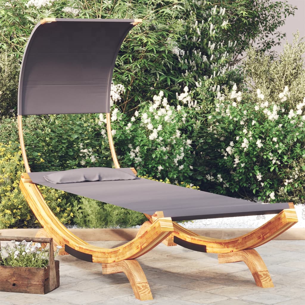 Lettino Con Tettuccio In Legno Curvato