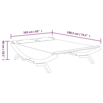 Lettino Prendisole 165X188,5X46 Cm In Legno Curvato