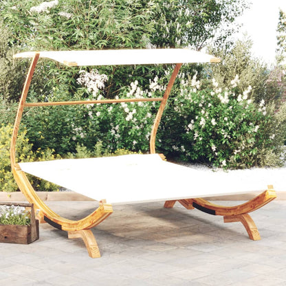Lettino Con Tettuccio In Legno Curvato