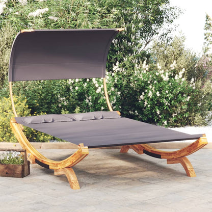 Lettino Con Tettuccio In Legno Curvato
