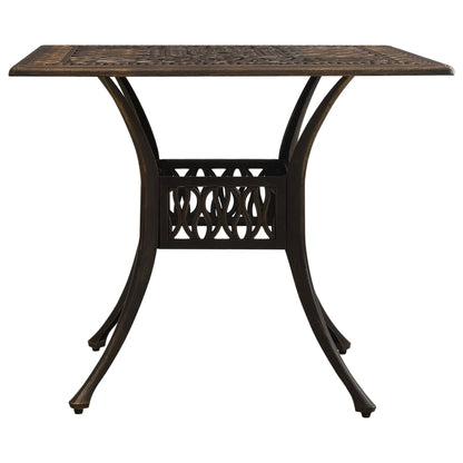 Tavolo Da Giardino 90X90X73 Cm In Alluminio Pressofuso