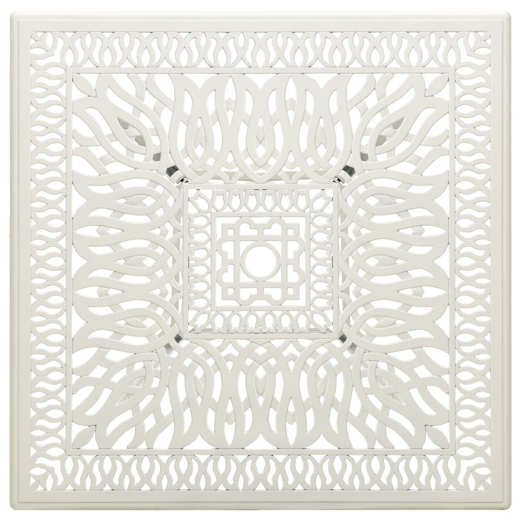 Tavolo Da Giardino 90X90X73 Cm In Alluminio Pressofuso