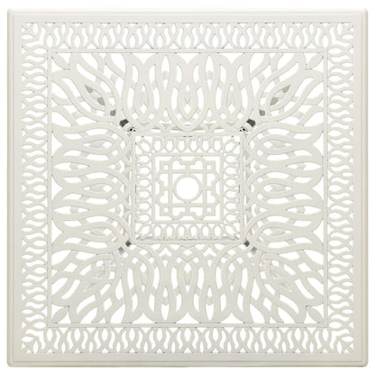 Tavolo Da Giardino 90X90X73 Cm In Alluminio Pressofuso