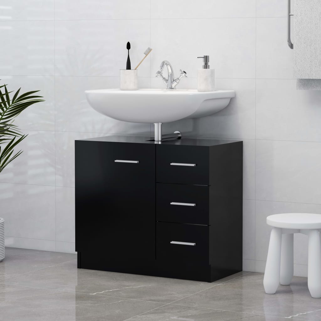 Mobile Sottolavabo Legno Vecchio 63X30X54 Cm In Truciolato