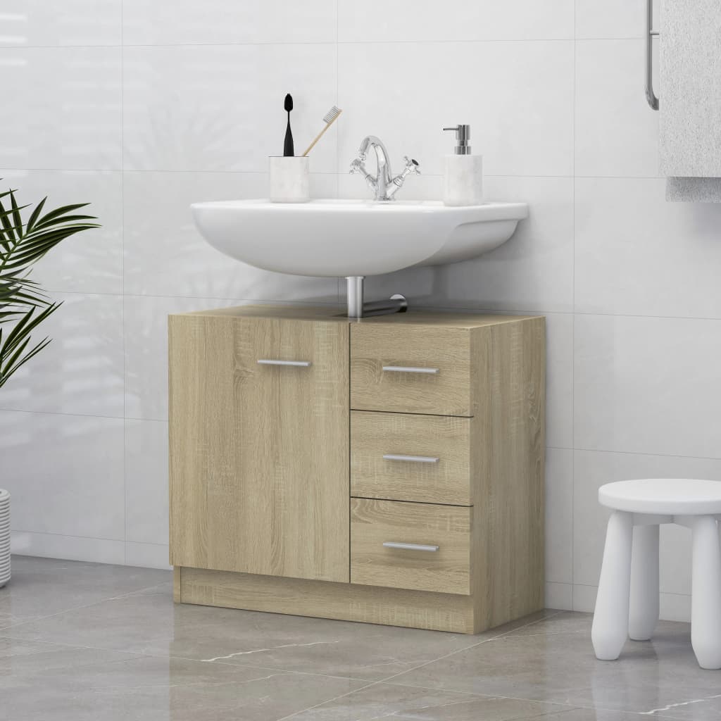 Mobile Sottolavabo Legno Vecchio 63X30X54 Cm In Truciolato