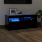 Mobile Porta Tv Con Luci Led 90X35X40 Cm Nero
