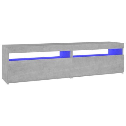Mobili Porta Tv Con Luci Led 2 Pz Grigio Cemento 75X35X40 Cm Grigio Cemento