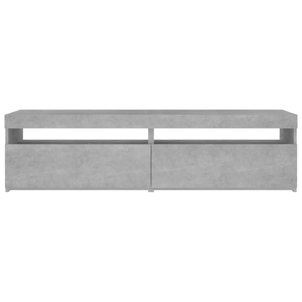 Mobili Porta Tv Con Luci Led 2 Pz Grigio Cemento 75X35X40 Cm Grigio Cemento