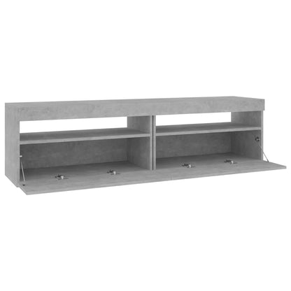 Mobili Porta Tv Con Luci Led 2 Pz Grigio Cemento 75X35X40 Cm Grigio Cemento