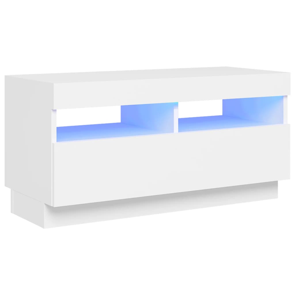 Mobile Porta Tv Con Luci Led 80X35X40 Cm Bianco