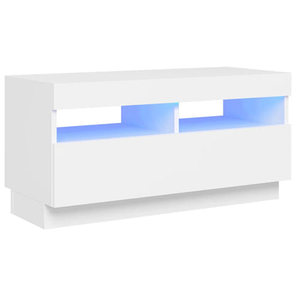 Mobile Porta Tv Con Luci Led 80X35X40 Cm Bianco