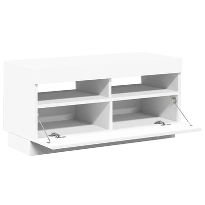 Mobile Porta Tv Con Luci Led 80X35X40 Cm Bianco