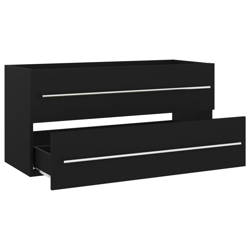 Mobile Lavabo 100X38,5X48 Cm In Legno Multistrato Nero