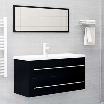 Mobile Lavabo 100X38,5X48 Cm In Legno Multistrato Nero