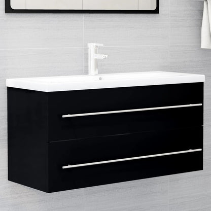 Mobile Lavabo 100X38,5X48 Cm In Legno Multistrato Nero