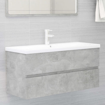 Mobile Lavabo 90X38,5X45 Cm In Legno Multistrato Grigio Cemento