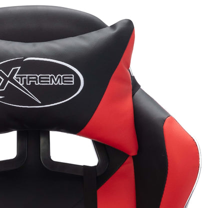 Sedia Da Gaming Con Luci A Led Rgb Rossa E Nera In Similpelle