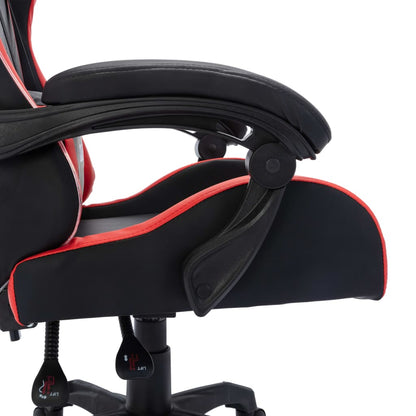 Sedia Da Gaming Con Luci A Led Rgb Rossa E Nera In Similpelle