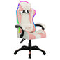 Sedia Da Gaming Con Luci A Led Rgb Rossa E Nera In Similpelle