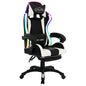 Sedia Da Gaming Con Luci A Led Rgb Rossa E Nera In Similpelle