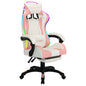 Sedia Da Gaming Con Luci A Led Rgb Rossa E Nera In Similpelle