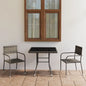 Set Mobili Da Pranzo Per Giardino 5 Pz In Polyrattan Grigio