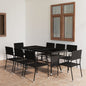 Set Mobili Da Pranzo Per Giardino 5 Pz In Polyrattan Grigio