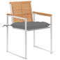 Sedie Da Giardino Con Cuscini 8 Pz In Legno Massello Di Teak