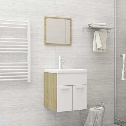 Set Mobili Da Bagno 2 Pz Legno Multistrato