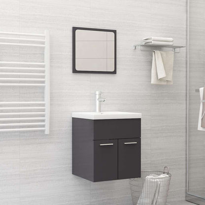 Set Mobili Da Bagno 2 Pz Legno Multistrato