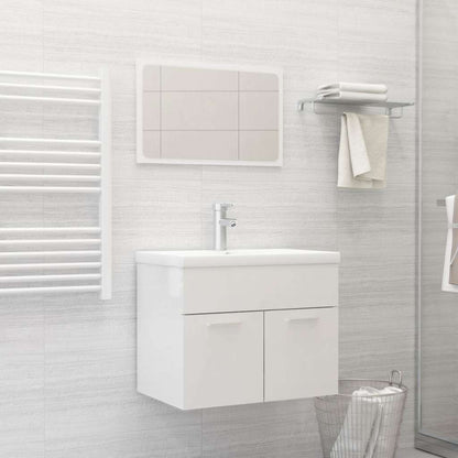 Set Mobili Da Bagno 2 Pz In Legno Multistrato