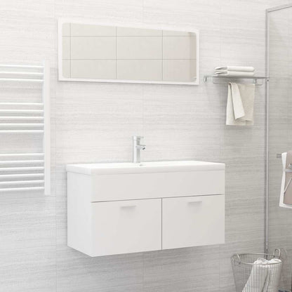 Set Mobili Da Bagno 2 Pz In Legno Multistrato