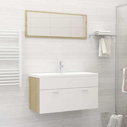 Set Mobili Da Bagno 2 Pz In Legno Multistrato