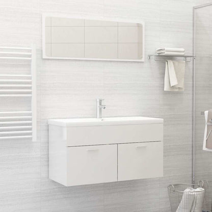 Set Mobili Da Bagno 2 Pz In Legno Multistrato