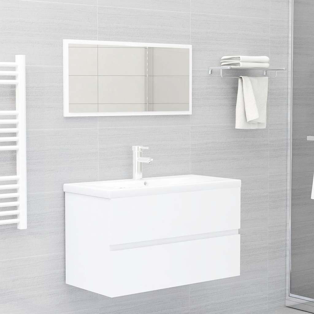 Set Mobili Da Bagno 2 Pz In Legno Multistrato