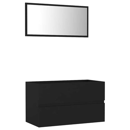 Set Mobili Da Bagno 2 Pz In Legno Multistrato