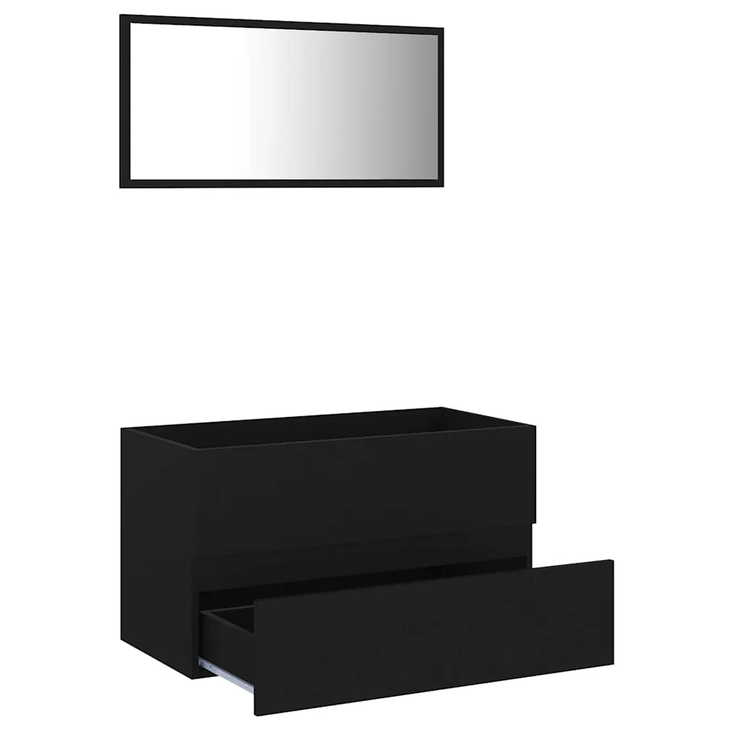 Set Mobili Da Bagno 2 Pz In Legno Multistrato