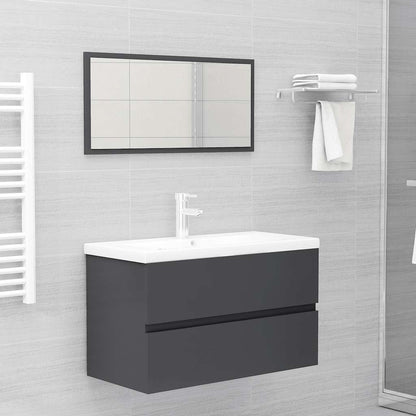 Set Mobili Da Bagno 2 Pz In Legno Multistrato
