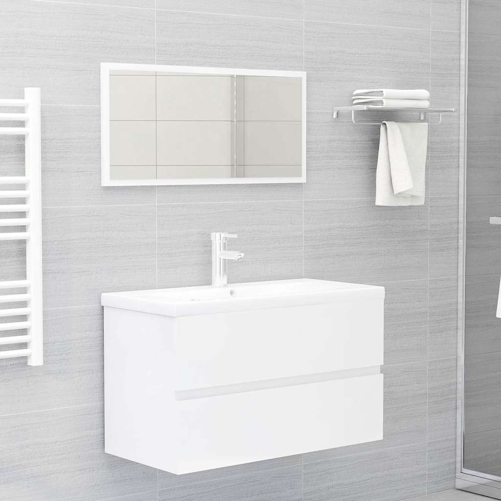 Set Mobili Da Bagno 2 Pz In Legno Multistrato