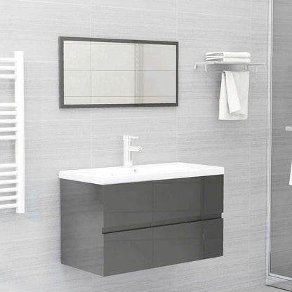 Set Mobili Da Bagno 2 Pz In Legno Multistrato