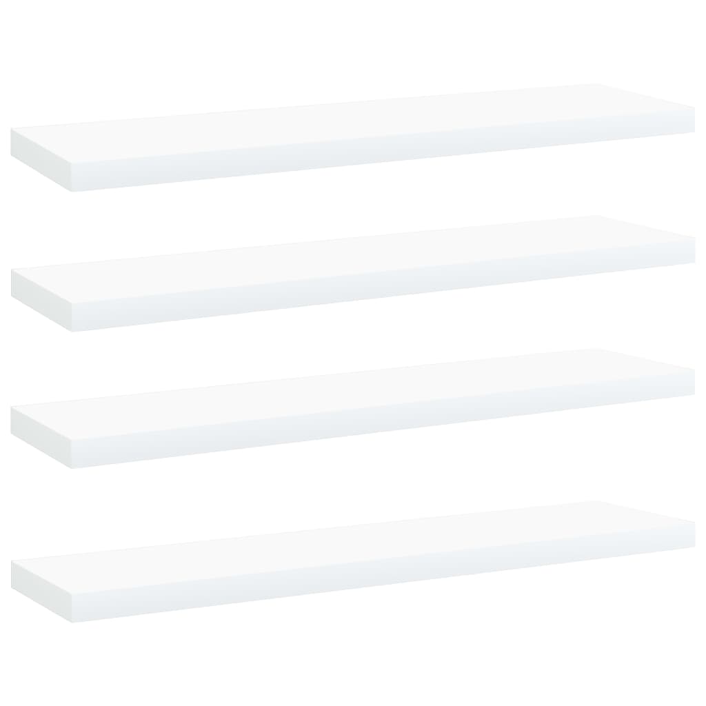 Ripiani Per Libreria 4 Pz Bianchi 40X10X1,5 Cm In Multistrato Grigio Cemento