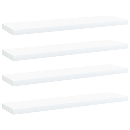 Ripiani Per Libreria 4 Pz Bianchi 40X10X1,5 Cm In Multistrato Grigio Cemento