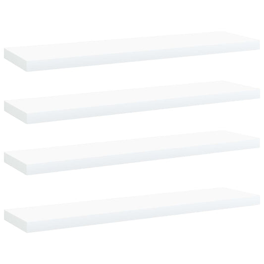 Ripiani Per Libreria 4 Pz Bianchi 40X10X1,5 Cm In Multistrato Grigio Cemento