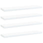 Ripiani Per Libreria 4 Pz Bianchi 40X10X1,5 Cm In Multistrato Grigio Cemento